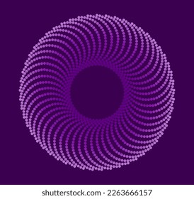 A collection of circles that forms a donut like shape