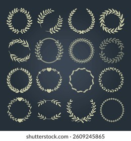 Collection of circular frames and wreaths