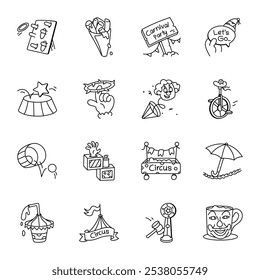 Collection of Circus Fun Doodles  

