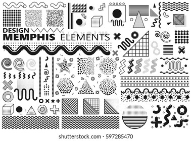 Collection Of Classic Memphis Design Elements