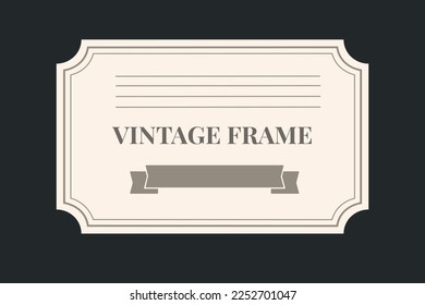 Collection of Classic Retro Frames design