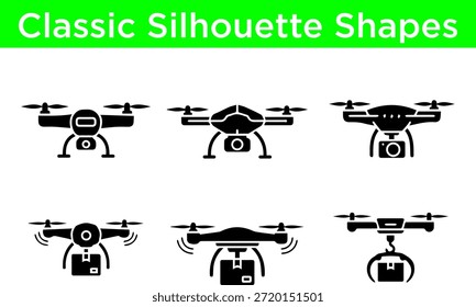 Colección de drones de silueta clásica