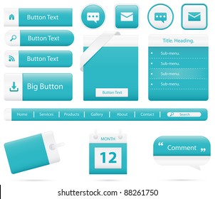 A collection of clean and minimal vector web elements.