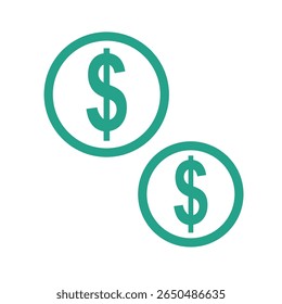 A collection of clean, modern flat icons representing various world currencies. Each symbol is rendered with a simple, minimalist aesthetic, perfect for financial applications and global branding.