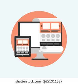Uma coleção de ícones planos limpos e modernos projetados para aplicações Web e interfaces digitais, apresentando símbolos intuitivos para várias funções e serviços on-line.