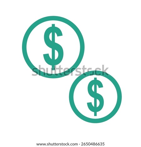A collection of clean, modern flat icons representing various world currencies. Each symbol is rendered with a simple, minimalist aesthetic, perfect for financial applications and global branding.