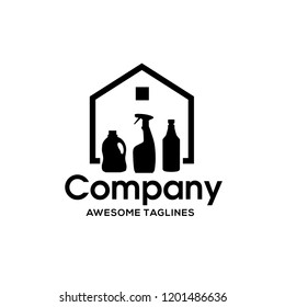 Collection of cleaning product  household vector logo