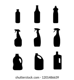 Collection of cleaning product  household vector logo