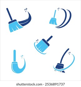 Coleção de serviços de limpeza ícone modelo de design de logotipo