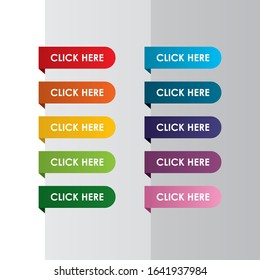 Collection of 'Click Here' Buttons (Folded Design)