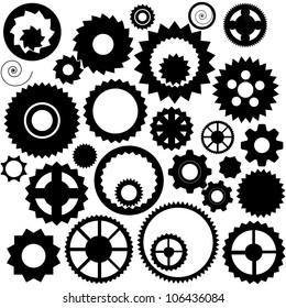 Collection of the clock gears