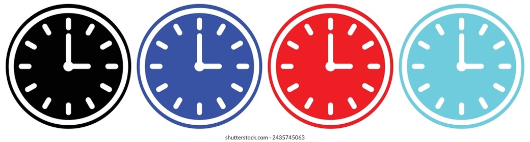 collection of clock icons, Clock icon , Vector illustration