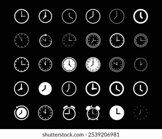 colección de íconos o símbolos de reloj, archivo de Vector