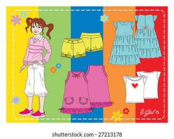 the collection of clothes for girls