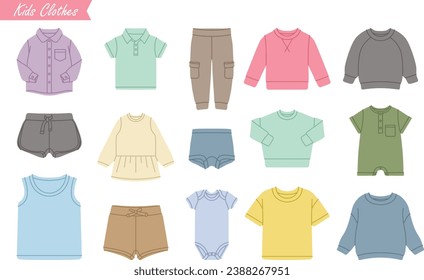 collection of clothing designs for children