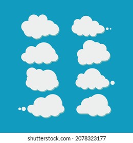 Colección de la ilustración vectorial de iconos de nube