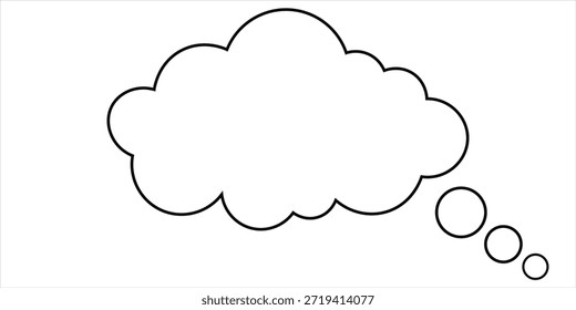 Colección de ilustraciones de nubes en estilo de contorno. Conjunto de Vector de nubes de dibujos animados en diseño plano.