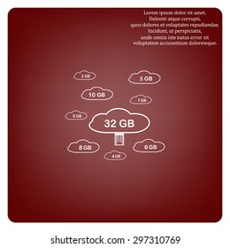 collection of cloud storage. icon. vector design