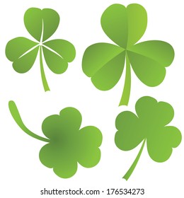 Collection Clovers Vector Illustration Stock Vector (Royalty Free ...