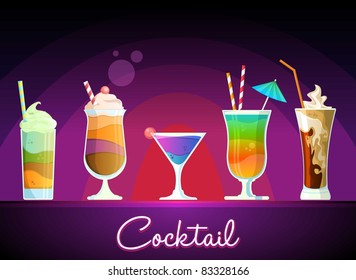 collection of cocktail drinks