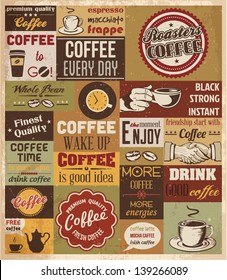 Collection of Coffee Design Elements.Vector Illustration