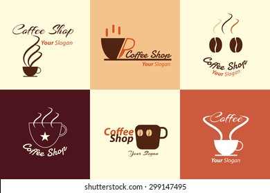 collection of coffee shop logo illustration (Vector eps10)