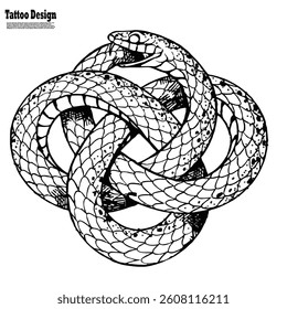 collection of coiled snake tattoo designs