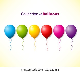 Collection of color balloons