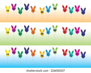 Collection of color balloons