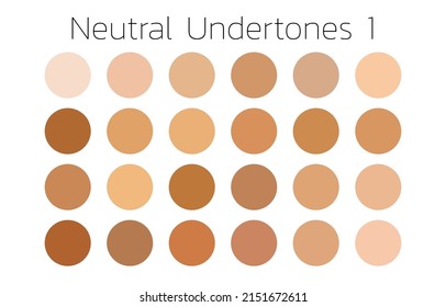 Collection of color palettes in neutral undertones