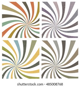 Collection of color retro stripes