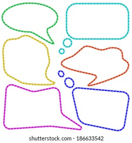 Collection of the color speech bubbles