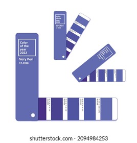 Collection of color swatches illustration, Color of the year 2022  Very Peri vector background design