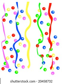 Collection of color tapes. Vector illustration