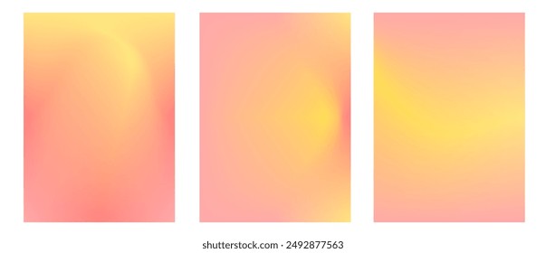 Fondo de fluido abstracto de color colección. Estilo de malla degradada rojo y amarillo pastel para la idea, publicidad, publicación en redes sociales, Web, telón de fondo, Anuncio, saludo, celebración, exhibición, folleto, folleto