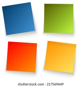 Collection of colored adhesive notes