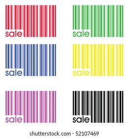 Collection of colored bar codes