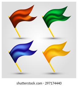 Collection of colored flags,to design holidays