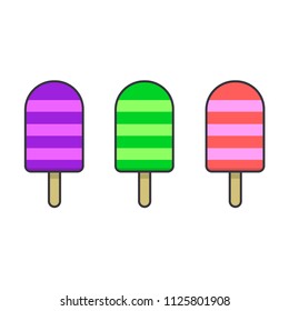 Collection of colored ice cream design. Vector illustration