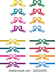 Collection of colored ribbons