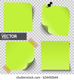 collection of colored sticky notes with transparency showing shadow