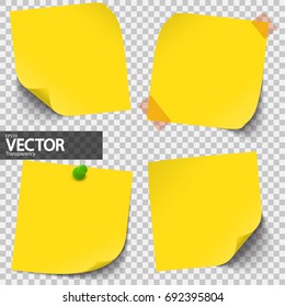 collection of colored sticky notes with transparency showing shadow