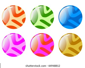 collection of colored textured buttons