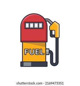 Icono delgado de colecta de la estación de gas , ilustración vectorial del concepto de negocio energético.