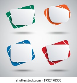 Collection of colorful abstract banners in different design