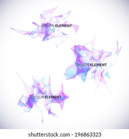 Collection of colorful abstract geometric backgrounds. Vector design elements.