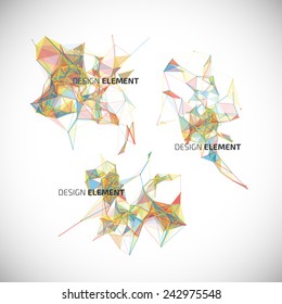 Collection of colorful abstract geometric backgrounds. Vector design elements.