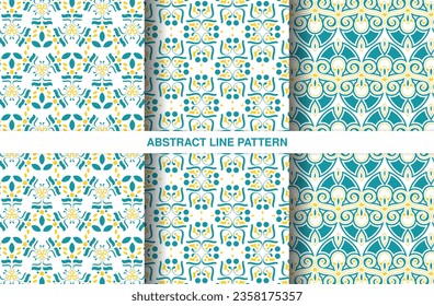 Collection of Colorful abstract geometric pattern design