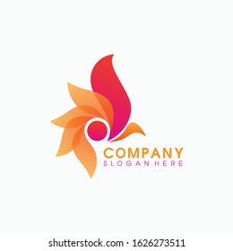 Collection of colorful abstract gradient logo template