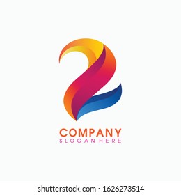 Collection of colorful abstract gradient logo template
